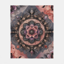 Mörk Romantik Burgundy Art Deco Blommigt Sommaren