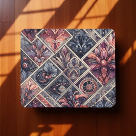 Mörk Romantik Burgundy Art Deco Blommigt Sommaren Musmatta