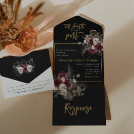 Mörk Romantik Gotisk Bröllopsinbjudan Samlingsvers
