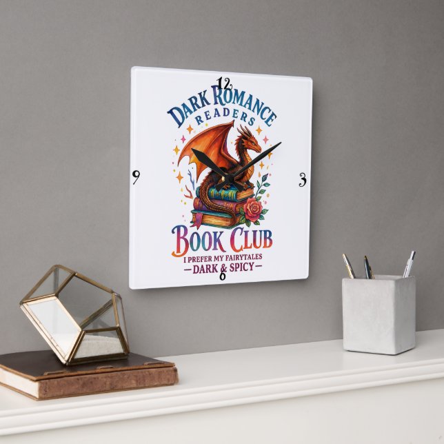 Mörk Romantik-läsare... Fyrkantig Klocka (Kontor)