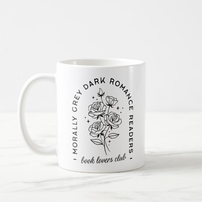 Mörk romantik-läsare moraliskt grått bok älskare k kaffemugg (Vänster)