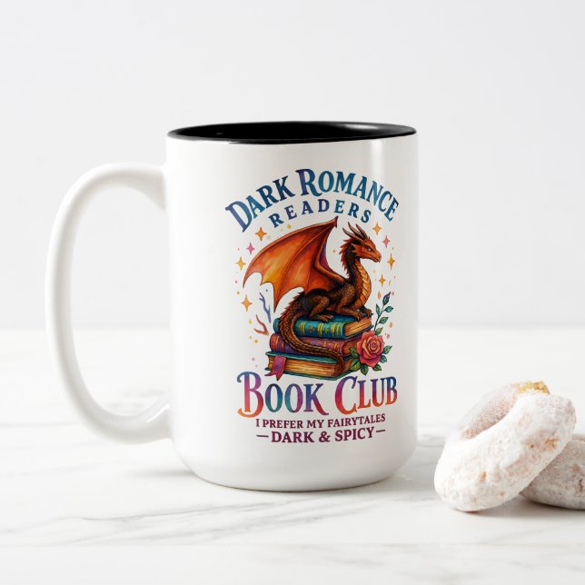 Mörk Romantik-läsare... Två-Tonad Mugg (Med munk)