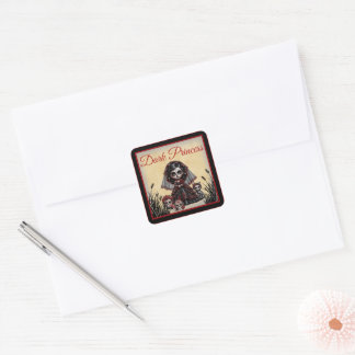 Mörk Romantik - Mörk Prinsessa Fyrkantigt Klistermärke