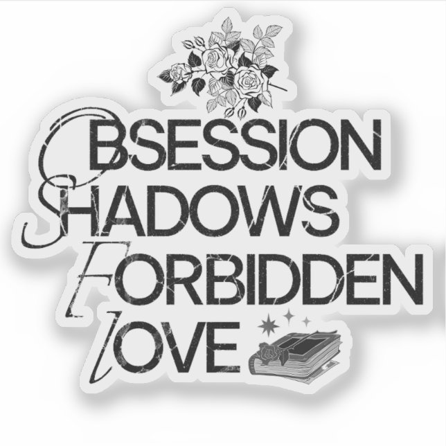 Mörk Romantik Reader-etikett Klistermärken (Framsida)