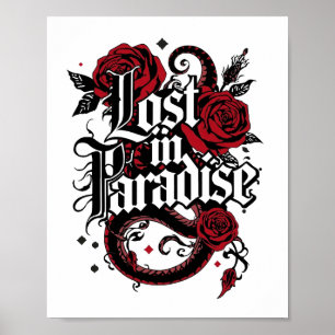 Mörk Romantik Tattoo Stil Citat Poster