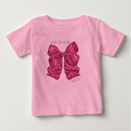 Mörk Rosa Bow Tutu Bodykostym T Shirt