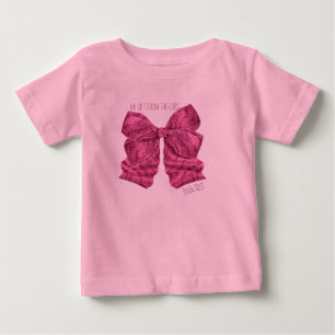 Mörk Rosa Bow Tutu Bodykostym T Shirt