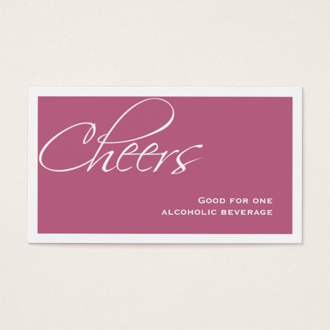 Mörk rosa bröllop Formell anpassningsbar-evenemang Visitkort (Framsidan)