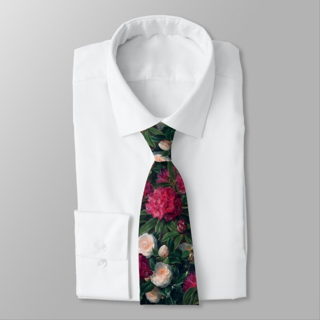 Mörk Rosa Camellias & White Rhododendrons Slips (Bunden)