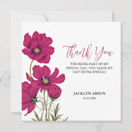 Mörk Rosa Cosmos Blommigt Tack