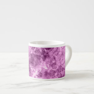 Mörk Rosa Crumged Struktur Espressomugg