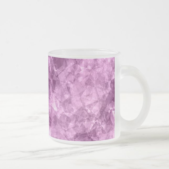 Mörk Rosa Crumged Struktur Frostad Glasmugg (Höger)