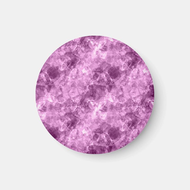 Mörk Rosa Crumged Struktur Magnet (Framsidan)