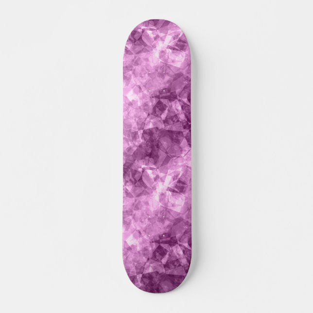 Mörk Rosa Crumged Struktur Skateboard Bräda 19,5 Cm (Framsida)