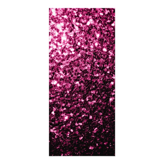 Mörk Rosa faux shiny glitter sparkles Reklamkort (Framsidan)