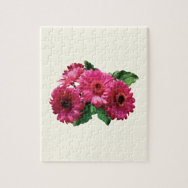 Mörk Rosa Gerbera Daisy Pussel (Vertikal)