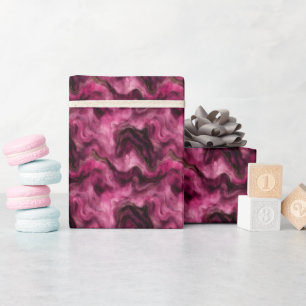 Mörk Rosa & Guld Marmor Presentpapper