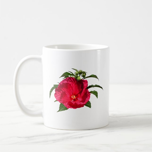 Mörk Rosa Hibiscus Kaffemugg (Vänster)