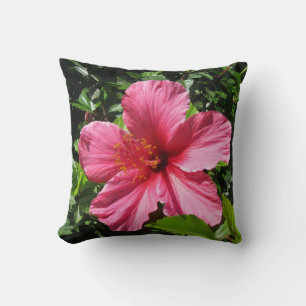 Mörk rosa hibiskus kudde