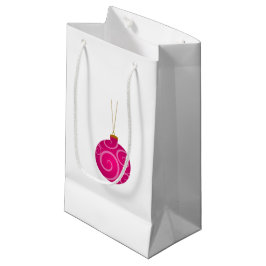 Mörk Rosa jul Bauble Small Gift Bag