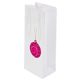 Mörk Rosa jul Bauble Vin Gift Bag