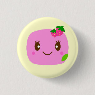 mörk rosa klimpjordgubbe knapp
