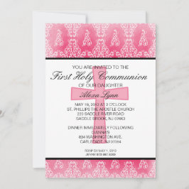 Mörk Rosa Kor Damask Girls, inbjudan till kommunfu
