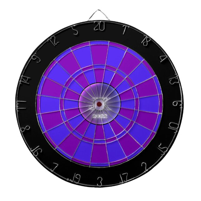 Mörk Rosa Lila Black Dartboard 2022 Darttavla (Framsidan)