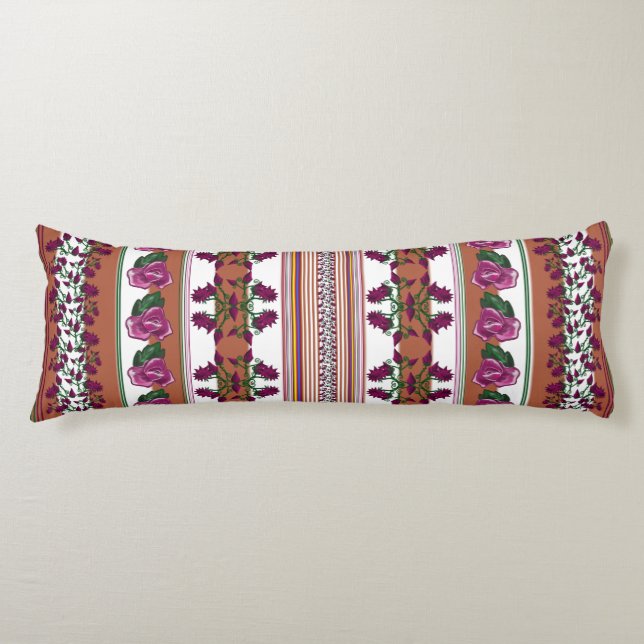 Mörk Rosa Lotus Ro Kroppskudde (Framsidan)