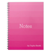 Mörk Rosa Ombre Shades Notes Monogram