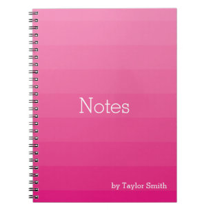 Mörk Rosa Ombre Shades Notes Monogram Anteckningsbok