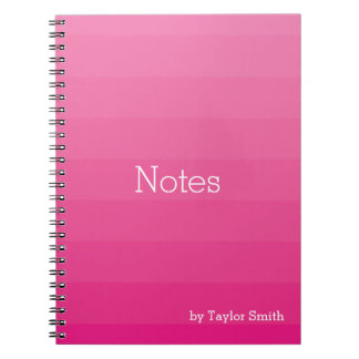 Mörk Rosa Ombre Shades Notes Monogram Anteckningsbok