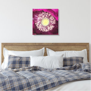 Mörk rosa orientalisk vallmo blom- canvastryck