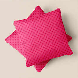 Mörk Rosa på Ljus rosa Retro Chic Polka dots Kudde