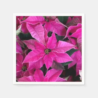 Mörk Rosa Poinsettia Pappersservett