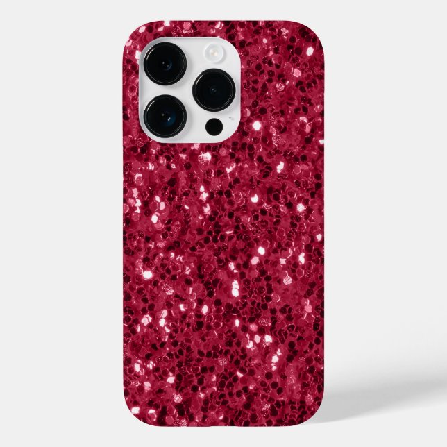 Mörk rosa red magenta faux sparkles glitter (Baksida)
