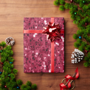 Mörk rosa red magenta faux sparkles glitter presentpapper
