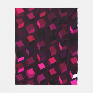 Mörk Rosa Rhombus: Abstrakt för övertoning Fleecefilt