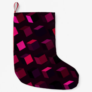 Mörk Rosa Rhombus: Abstrakt för övertoning Liten Julstrumpa