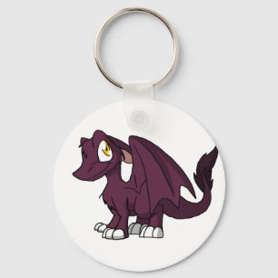 Mörk Rosa SD Hårig Dragon Nyckelring