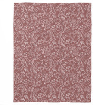 Mörk  Rosa Viktig Blommigt Sherpa Blanket