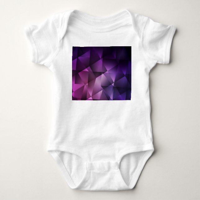 Mörk Rosa Vintage Polygonal Shimmer T Shirt (Framsida)