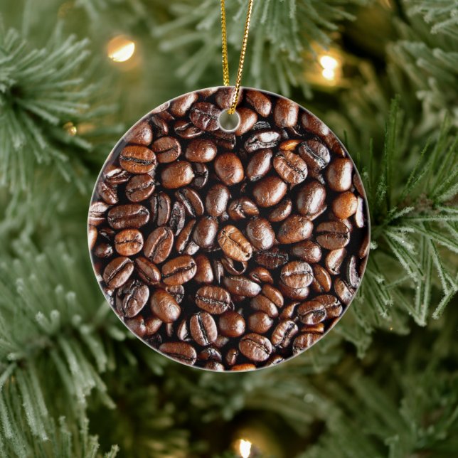 Mörk Rostad kaffebönor Julgransprydnad Keramik (Träd)