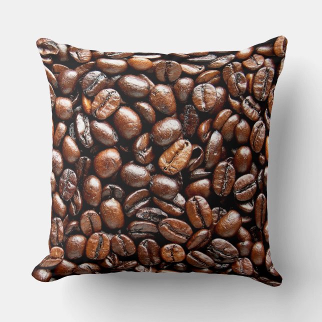 Mörk Rostad kaffebönor Kudde (Framsida)
