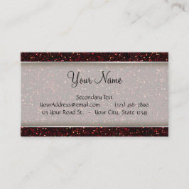 Mörk - rött Rubyglitter Visitkort