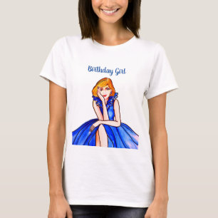 Mörk Royal Blue Cocktail Gown Mode Illustration T Shirt