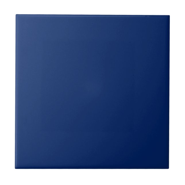 Mörk Royal Blue Solid Färg Tile Kakelplatta (Framsidan)