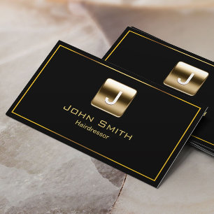 Mörk Royal Guld Frimärke Hairdresser Affärskort Visitkort