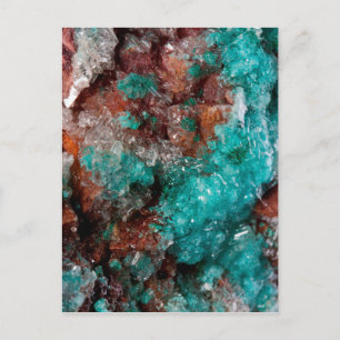 Mörk Rust & Teal Quartz Vykort