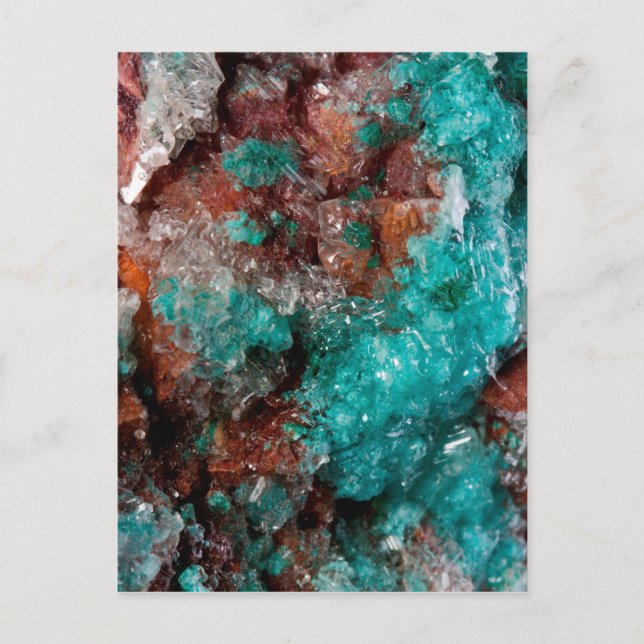 Mörk Rust & Teal Quartz Vykort (Framsida)